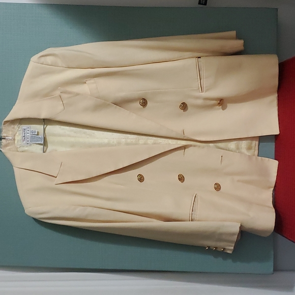 Talbots Women Pale Yellow Jacket/12 P - Picture 5 of 8